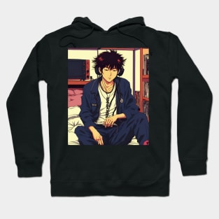 Lost in Music - Japanese lofi music aesthetic Anime Hoodie